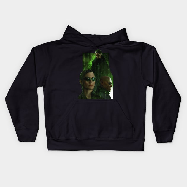 The Matrix Neo Keanu Film Conspiracy pill Kids Hoodie by thedoomseed